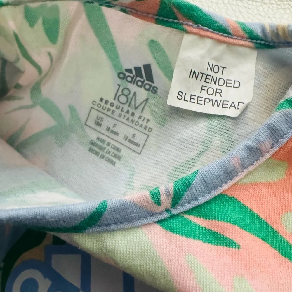 Adidas Baby Romper with Tropical Print 18 months GUC